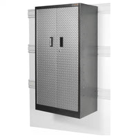 Premier Series Pre-Assembled Steel Freestanding Garage Cabinet in Silver with Casters (30 In. W X 65 In. H X 18 In. D)