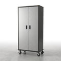 Steel Garage Cabinet Built for Ultimate Organization, Locking Security, Heavy-Duty Casters, Pre-Assembled